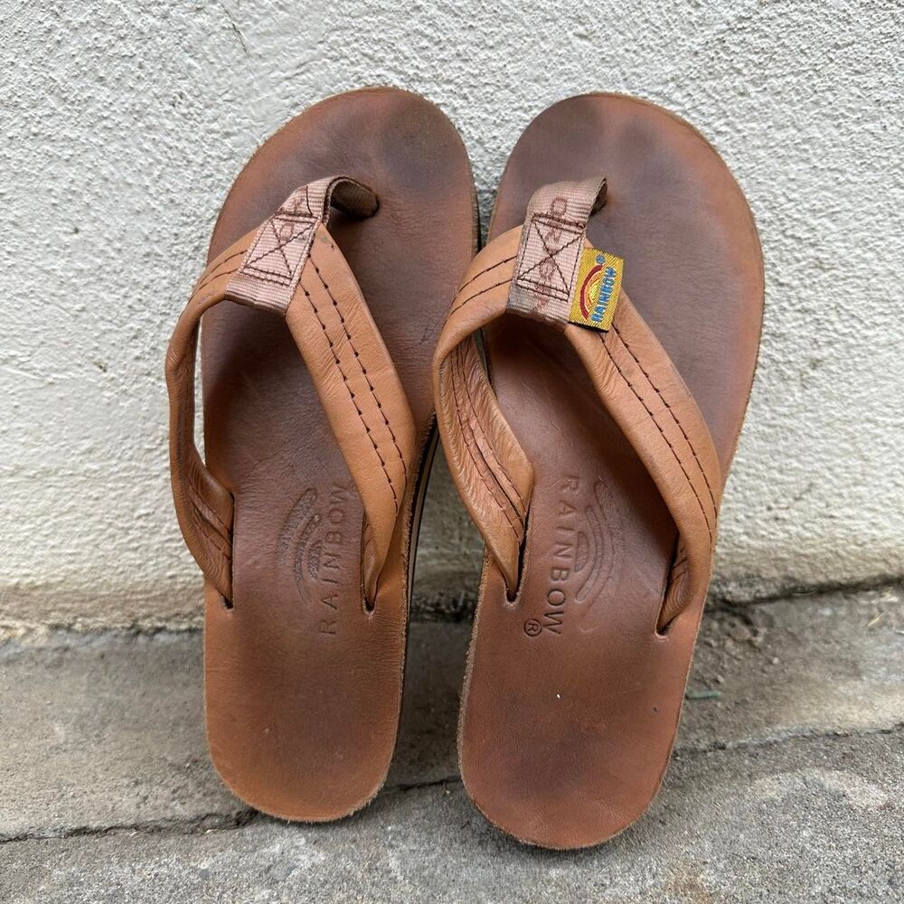 Rainbow Women's Brown and Tan Flipflops